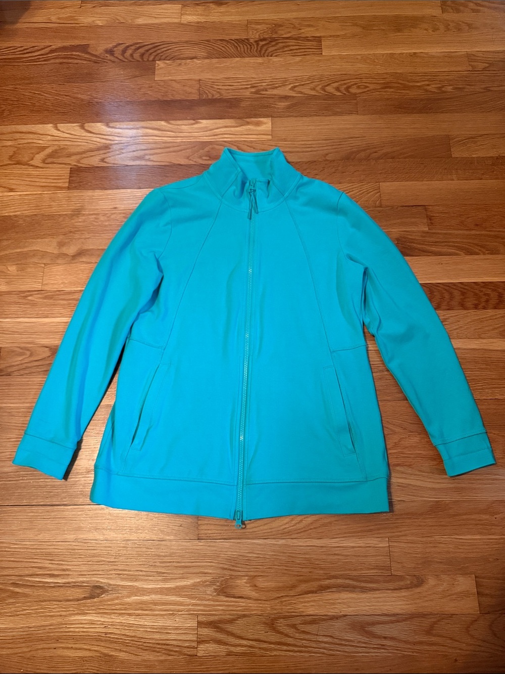 T by Talbots Teal Full-Zip Bomber Jacket